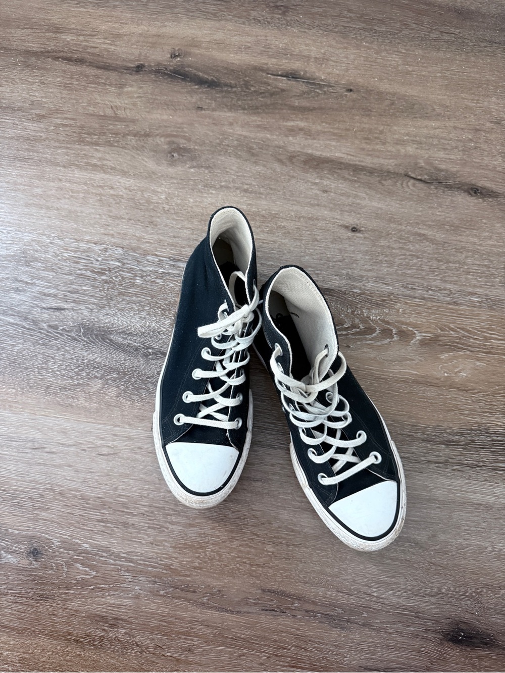 Converse Black and White High Top Sneakers